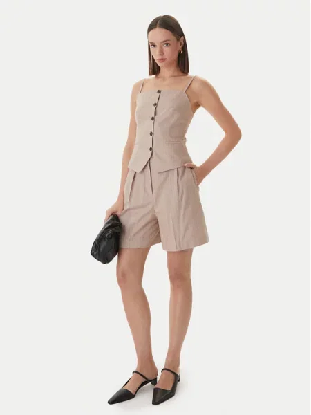 HUGO Шорти з тканини Hamonu бежевий