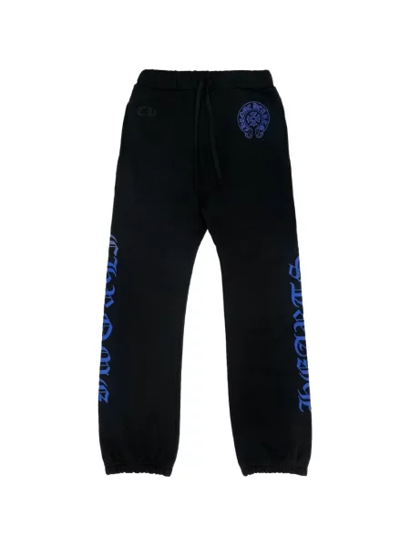 Pantaloni Chrome Hearts cu motiv cu inimi alergare cu autograf negru
