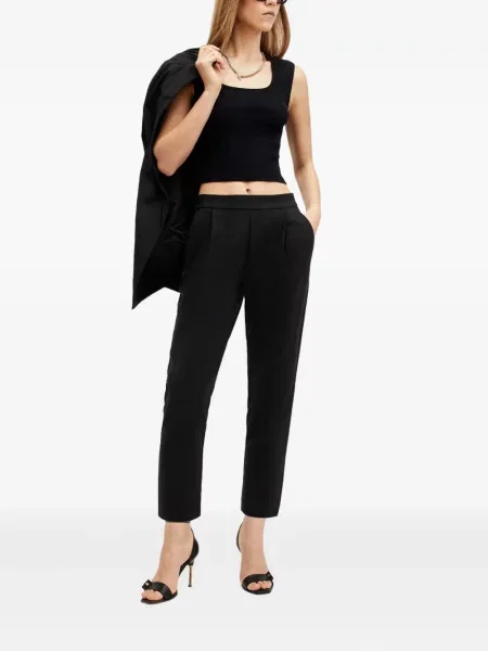Pantaloni Allsaints plisate negru