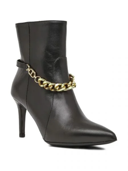 TWINSET De piele botine negru