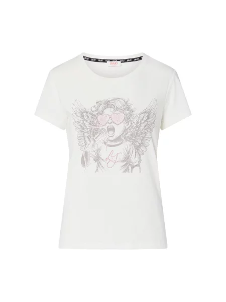 Liu Jo Tricou gri deschis alb