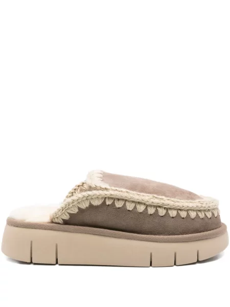 Домашни пантофи Mou кафяво