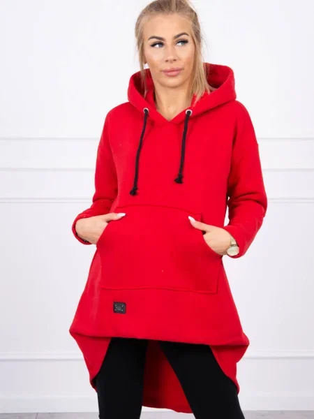 Hanorac cu glugă Kesi cu glugă roșu