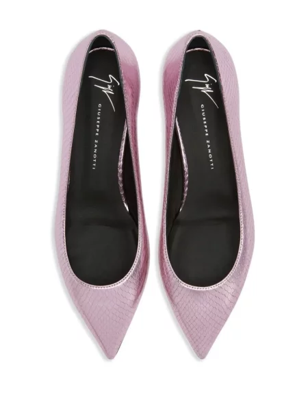 Balerini Giuseppe Zanotti din piele argintiu