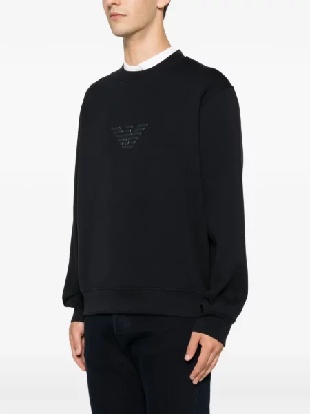 Svetr Emporio Armani s autogramem modrý
