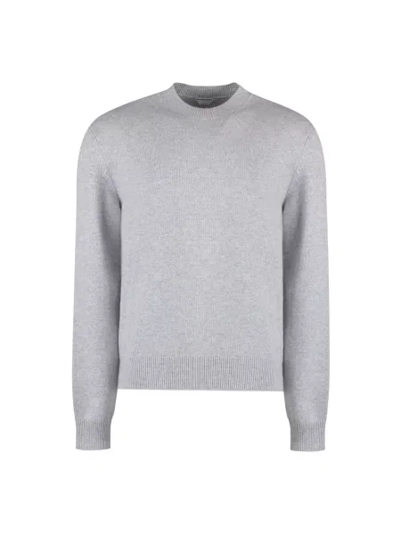 Sweter Bottega Veneta skórzany szary