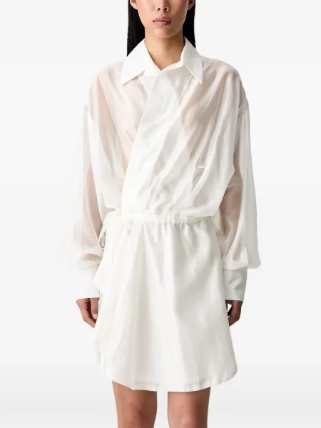 Rochie mini Vicolo plic alb