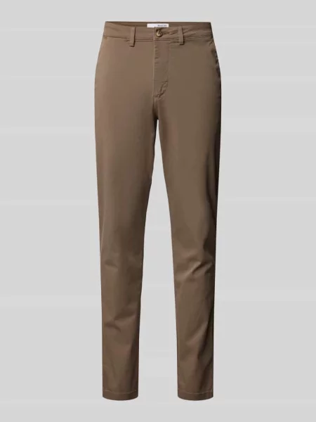 Chinosy o kroju slim fit z mieszanki bawełny ekologicznej model NEW MILES’ Selected Homme