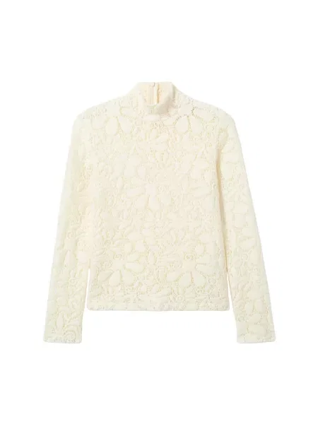 Lniana golf bluzka La Doublej beżowa