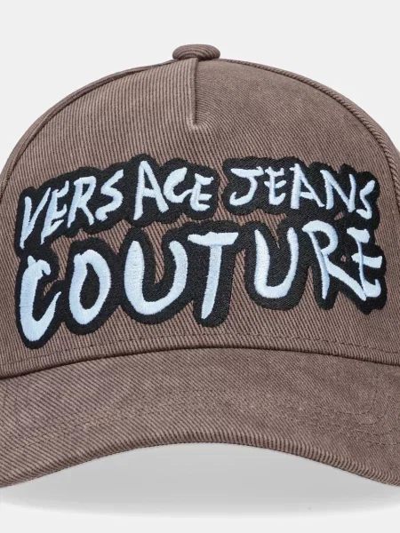 Бейсболка Versace Jeans Couture з аплікацією коричневий