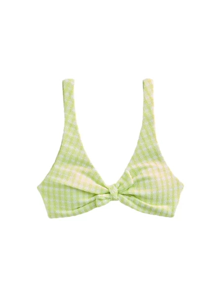 Next Sutien costum de baie verde kiwi / verde deschis alb