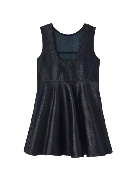 Rochie din denim Ganni albastru