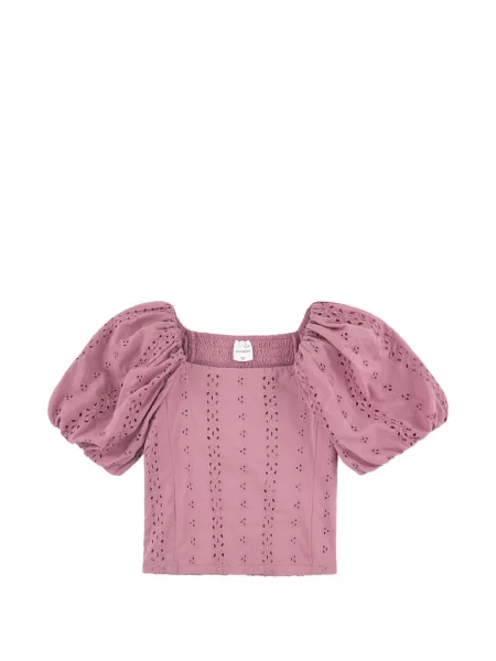 Top dziecięcy Abercrombie Fitch różowy