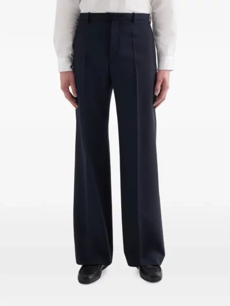 Pantaloni Jil Sander de lână albastru