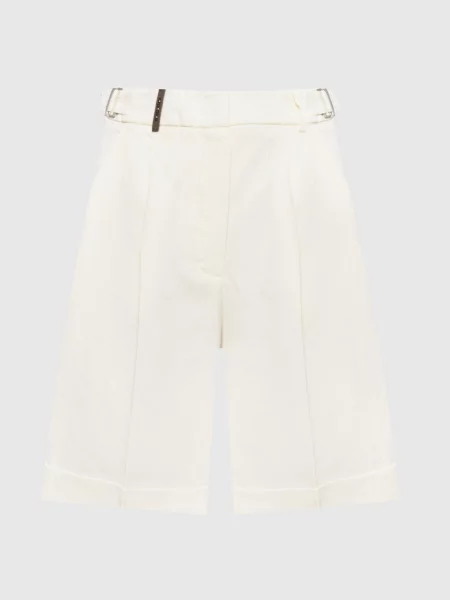 Льняные шорты Peserico бежевые