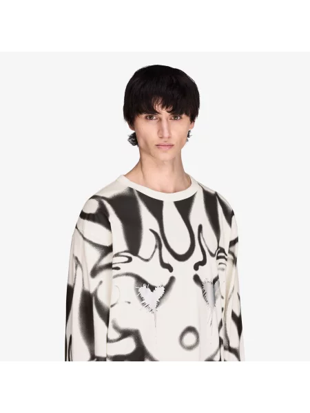 T-shirt Chito Graphic Long Sleeve Tee UNISEX Chalk White L biała