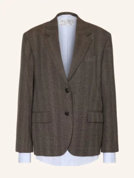 Acne Studios Blejzr tmavě hnědá / béžová černá