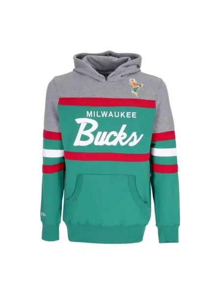Bluza z kapturem Mitchell & Ness zielona