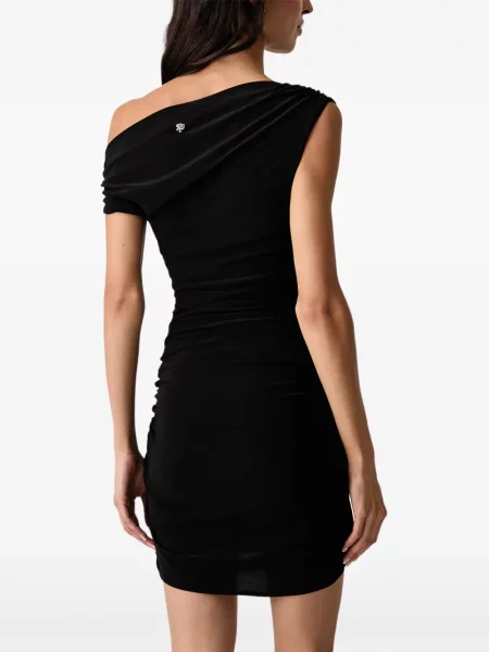 Rochie mini Aniye By cu volane cu un umăr gol negru