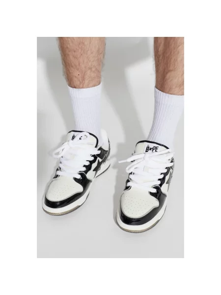 Sneakersy A Bathing Ape® skórzane czarne