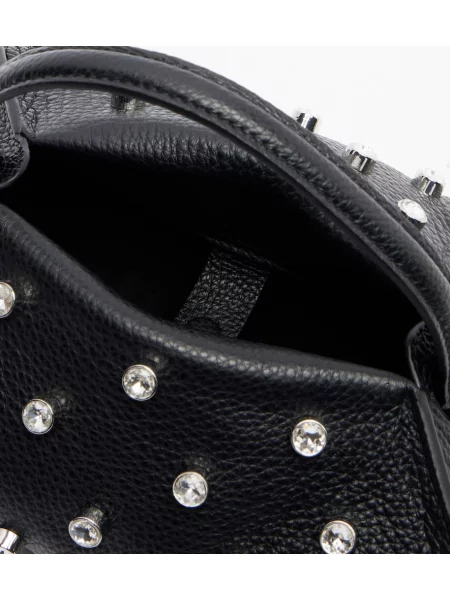 Top Altuzarra din piele negru