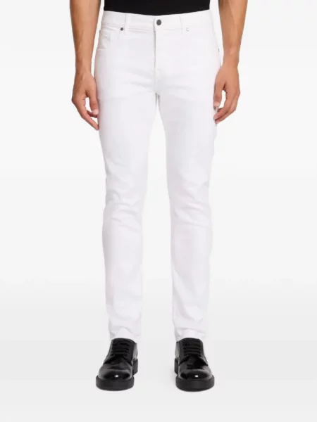 Blugi 7 For All Mankind cu 5 buzunare alb