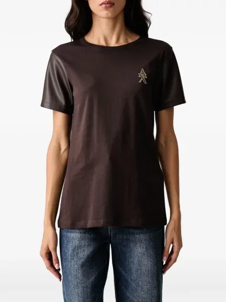 Scurt tricou Armani Exchange maro