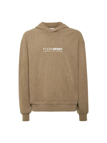 Bluza z kapturem Plein Sport z kapturem zielona