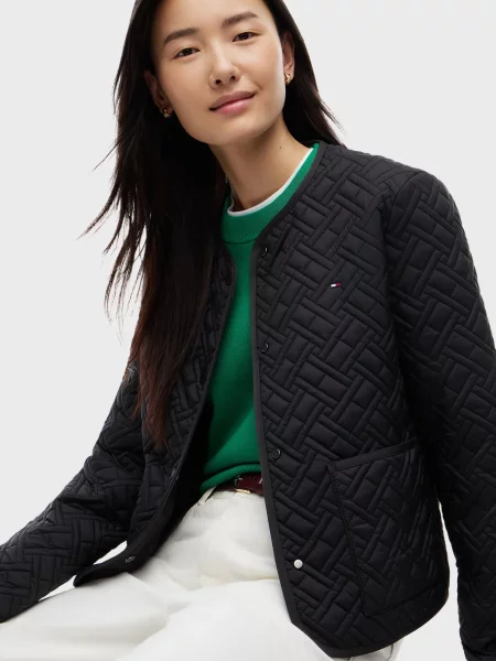 Стьобана куртка Tommy Hilfiger чорна