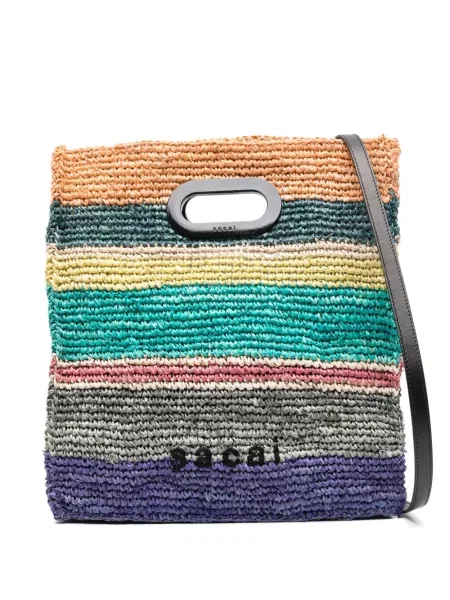 Geantă shopper Sacai verde