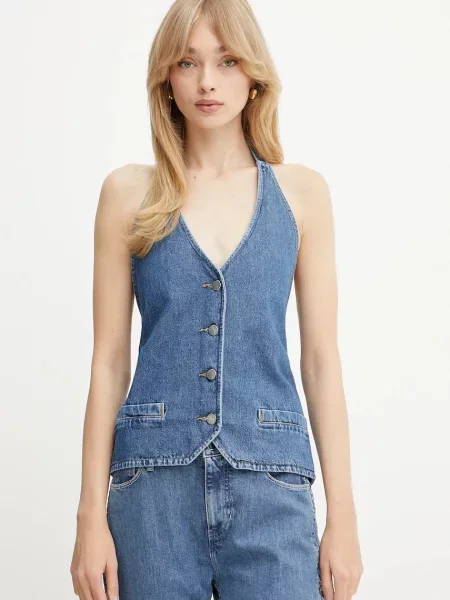 Liu Jo vestă din denim albastru