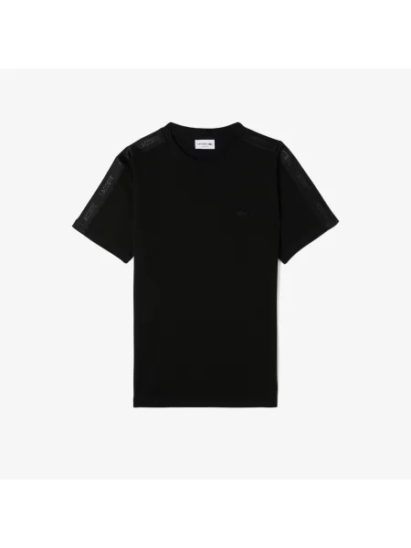 Lacoste T-Shirt Z Okrągłym Dekoltem Oversize czarny