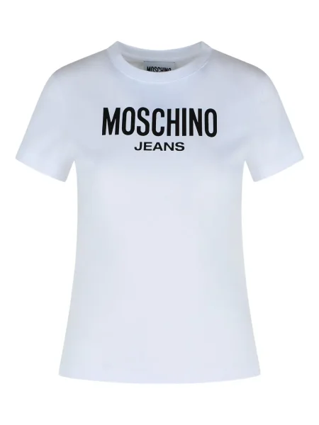 Koszulka Moschino Jeans z nadrukiem biała
