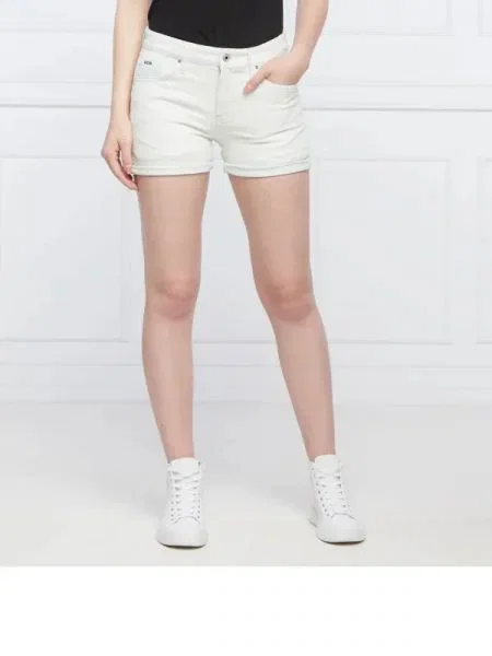 Pepe Jeans London Pantaloni scurți MABLE alb