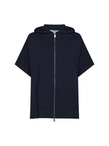 Lniany kardigan Max Mara niebieski