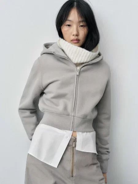 Широкі джинси MANGO сірий