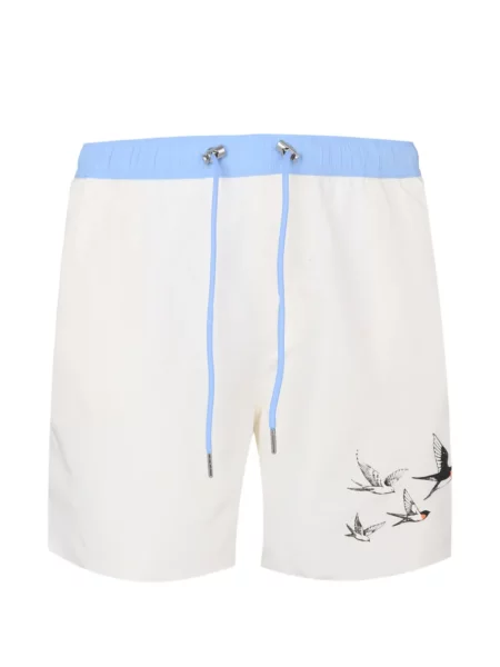 Slip de baie Exit Society cu imagine cu cordon