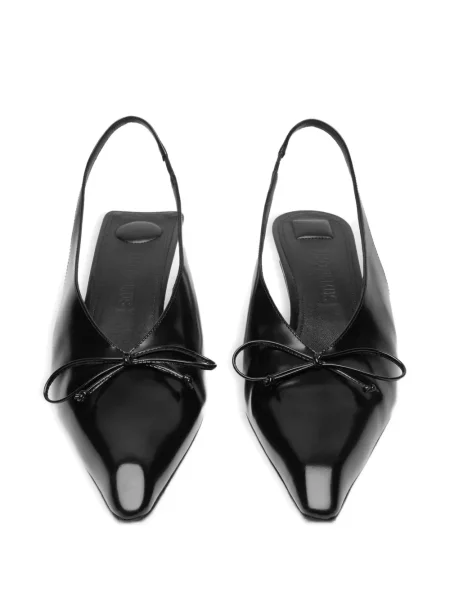 Pantofi cu toc Jacquemus cu funde slingback negru