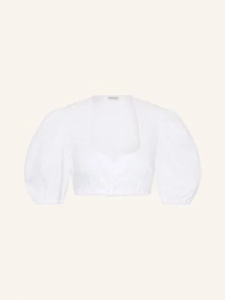 Heimatglück Tracht Bluzka Bawarska Heidi weiss biała