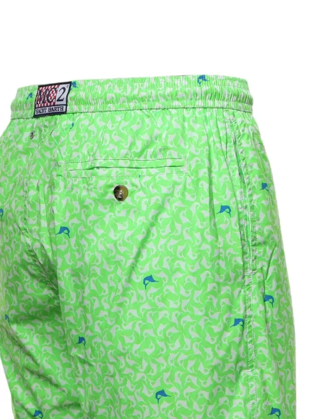 Slip de baie Mc2 Saint Barth cu imagine cu cordon verde