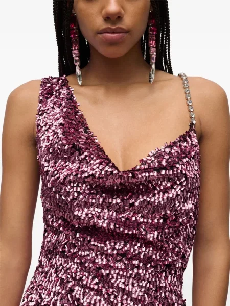 Rochie mini Area cu paiete de costum roz