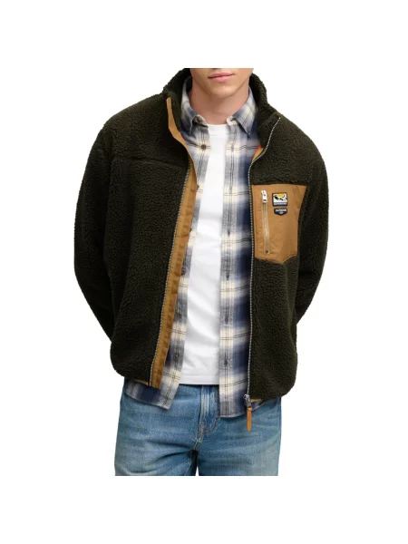 Bluza polarowa Superdry zielona
