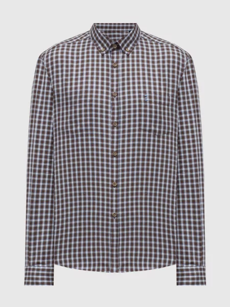 Сорочка в клітинку Florentino коричнева