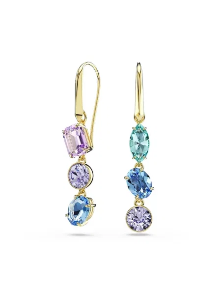 Swarovski Uhani Gema Zlata modra