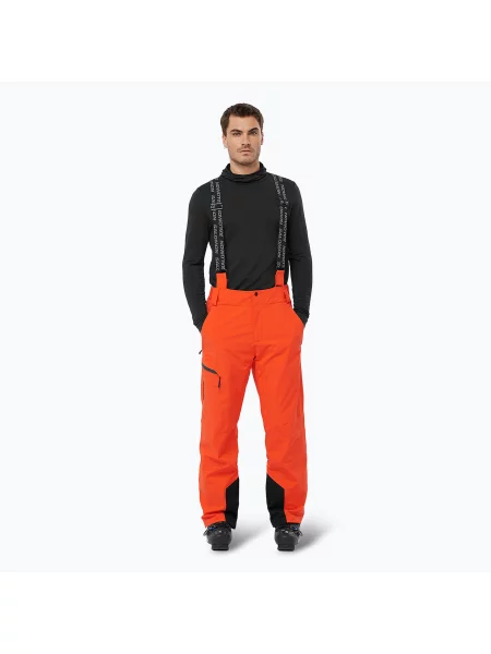 Мъжки скиорски панталони Salomon Brilliant cherry tomato червено