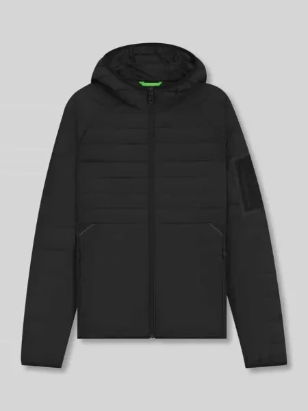Kurtka pikowana o kroju regular fit z zapinanymi na błyskawiczny model ‘URBANEX’ Boss Green czarna