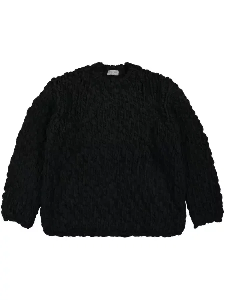 Pulover Yohji Yamamoto cu decolteu rotund negru