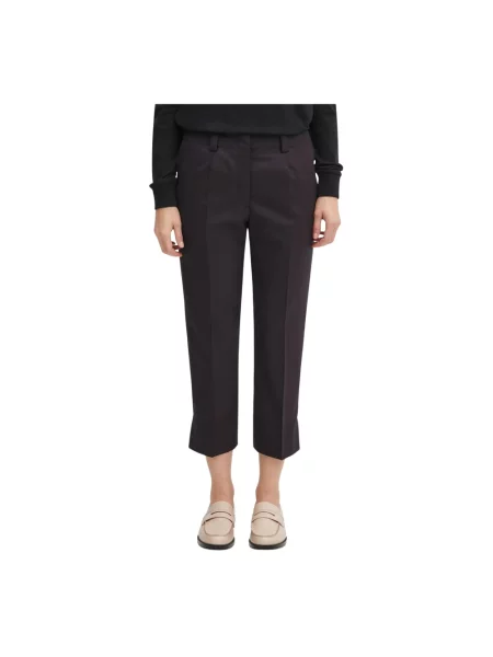 Kenzo spodnie wełniane Weave Cropped granatowy dopasowane high waist niebieskie