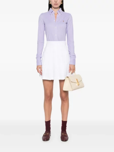 Siuvinėta marškiniai Polo Ralph Lauren violetinė