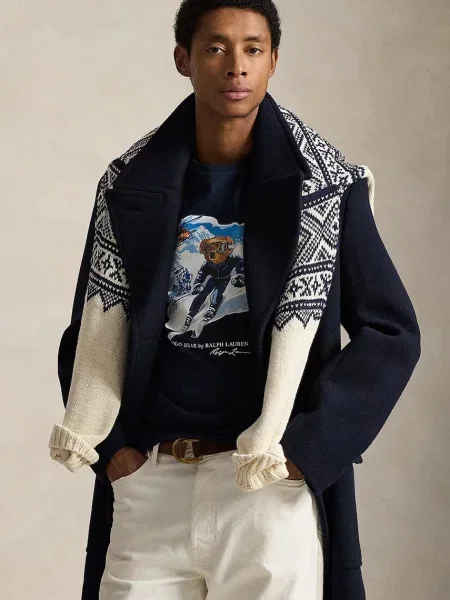 Футболка Polo Ralph Lauren с принтом синяя